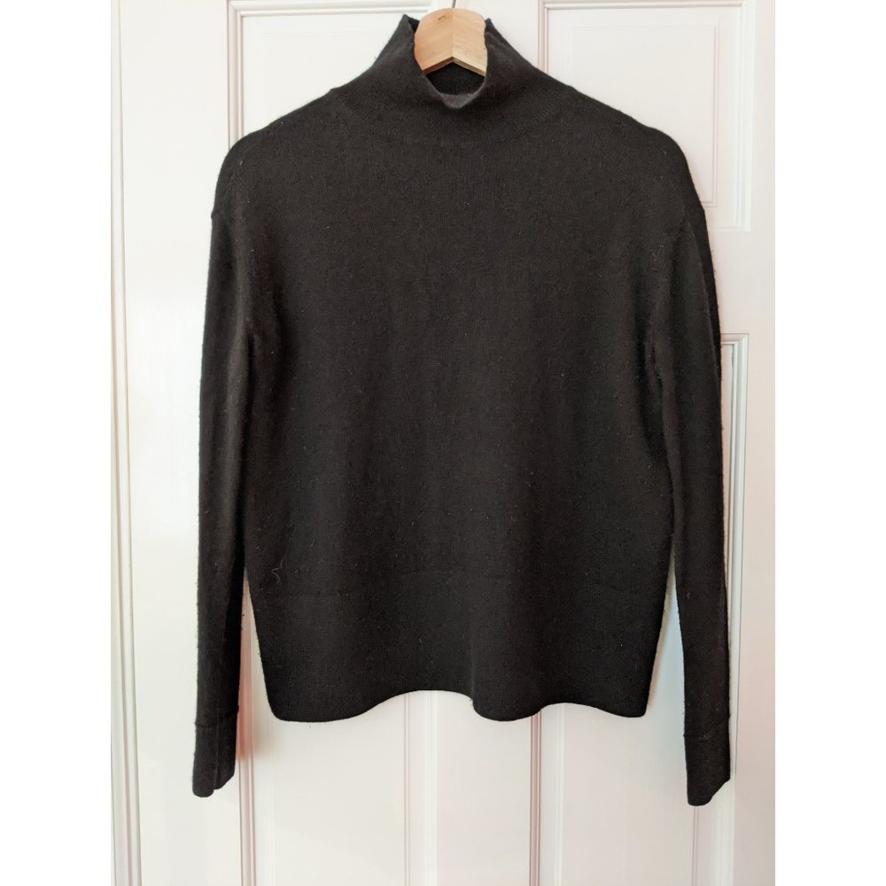 Everlane Cashmere Square Turtleneck, Black, XS